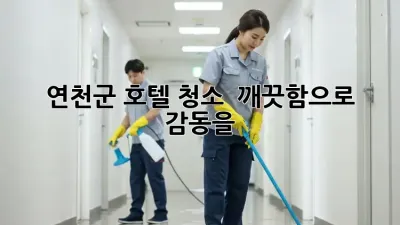 연천군 호텔 청소 ✨ 깨끗함으로 감동을! 🧽🏨